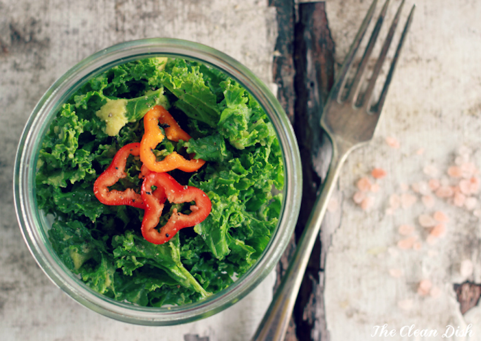 Avocado Kale Salad, healthy meal ideas